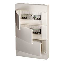 QUADRO DE DISTRIBUIÇÃO EM ABS DE SOBREPOR COM BARRAMENTO PARA 36 DISJUNTORES DIN VISION BRANCO OPACA ELETROMAR / REF. VR36PD