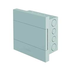 QUADRO DE DISTRIBUIÇÃO DE EMBUTIR AMANCO BRANCO 08 DISJUNTOR DIN COM BARREMENTO