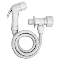 DUCHA HIGIENICA COM GATILHO COM REGISTRO PVC BRANCO 1M DUDA